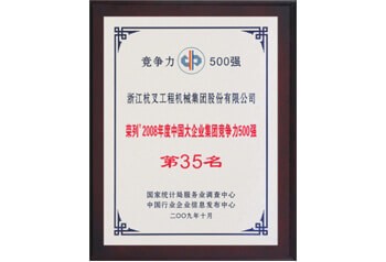 杭州叉車(chē)榮譽(yù)-榮列2008年度大……